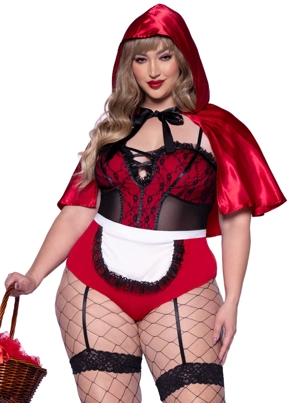 Naughty Miss Red Riding Hood Plus Size 3 PC Halloween Costume