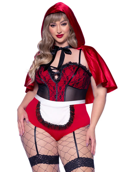 Naughty Miss Red Riding Hood Plus Size 3 PC Halloween Costume