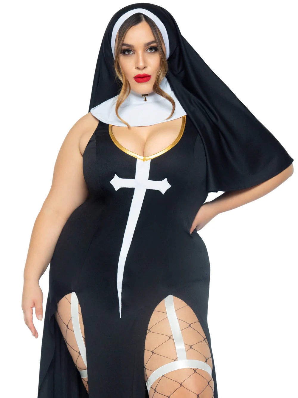 Sultry Sinner Nun 3 Piece Plus Size Halloween Costume