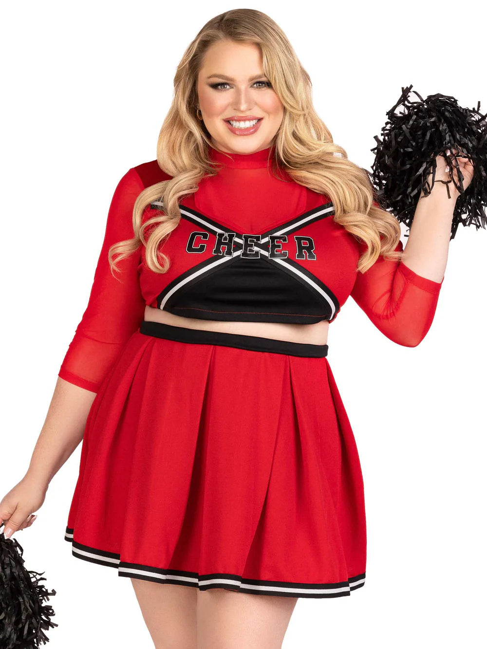 Varsity Babe Cheerleader 3 Piece Plus Size Halloween Costume