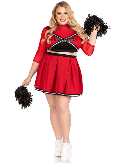 Varsity Babe Cheerleader 3 Piece Plus Size Halloween Costume