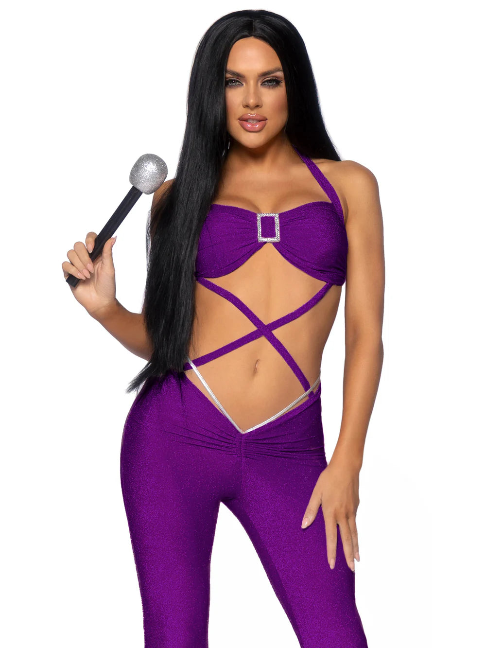 Pop Star Halloween Purple Costume