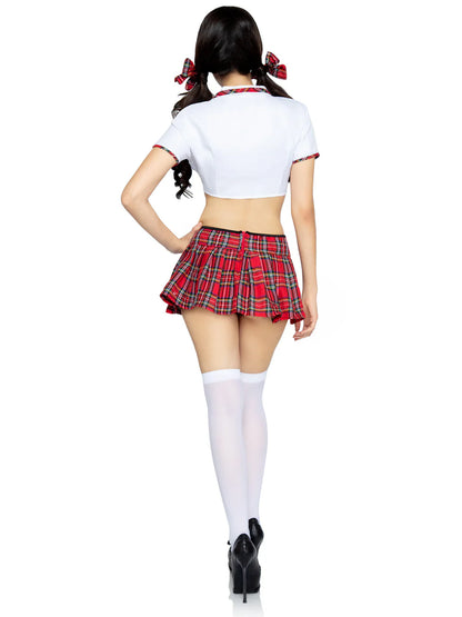 Miss Prep School Uniform 4 Piece Halloween Costume