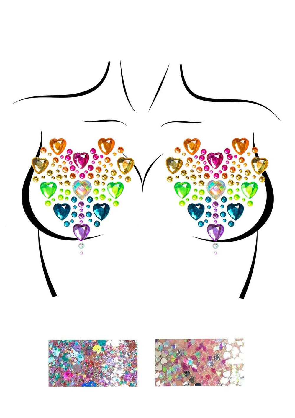 Prism Jewels Sticker Nipple Pasties & Body Glitter