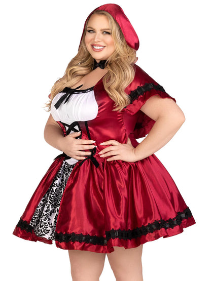 Red Riding Hood 2 Piece Plus Size Gothic Halloween Costume