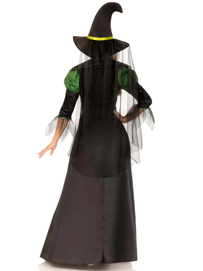 Green Ruched Women's Storybook Witch Halloween Costume