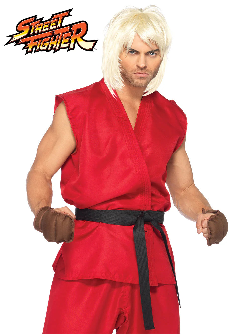 Men's Street Fighter Ken 4 Piece Halloween Costume