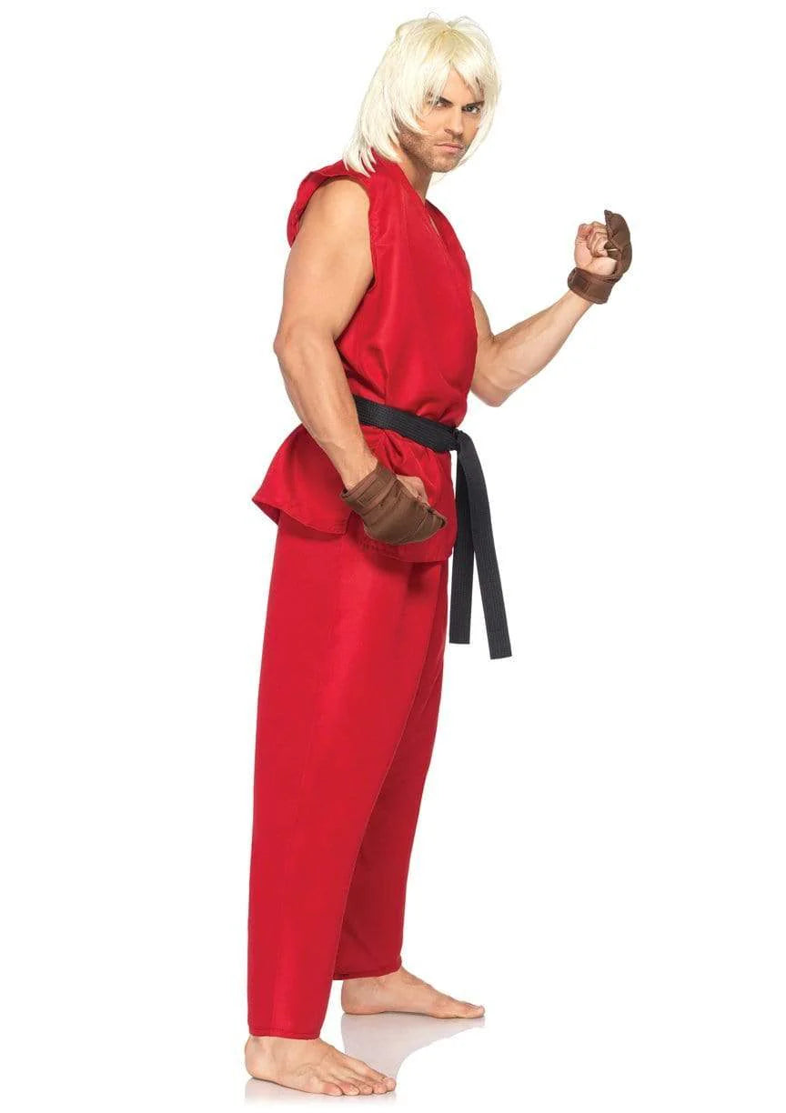 Men's Street Fighter Ken 4 Piece Halloween Costume