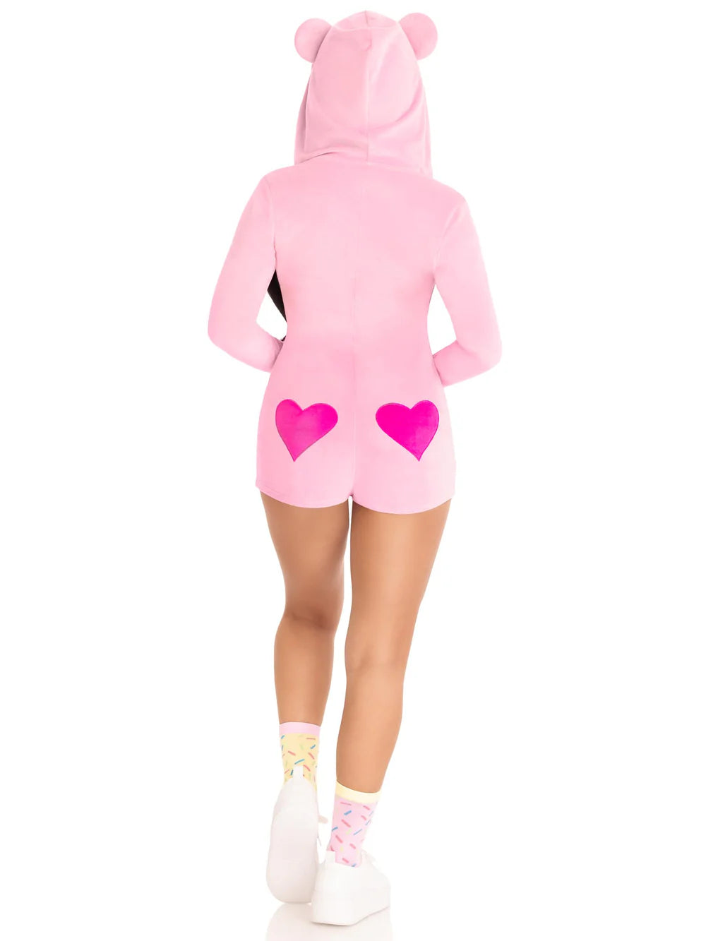 Sweetheart Bear Pink Velvet Cozy Romper Costume