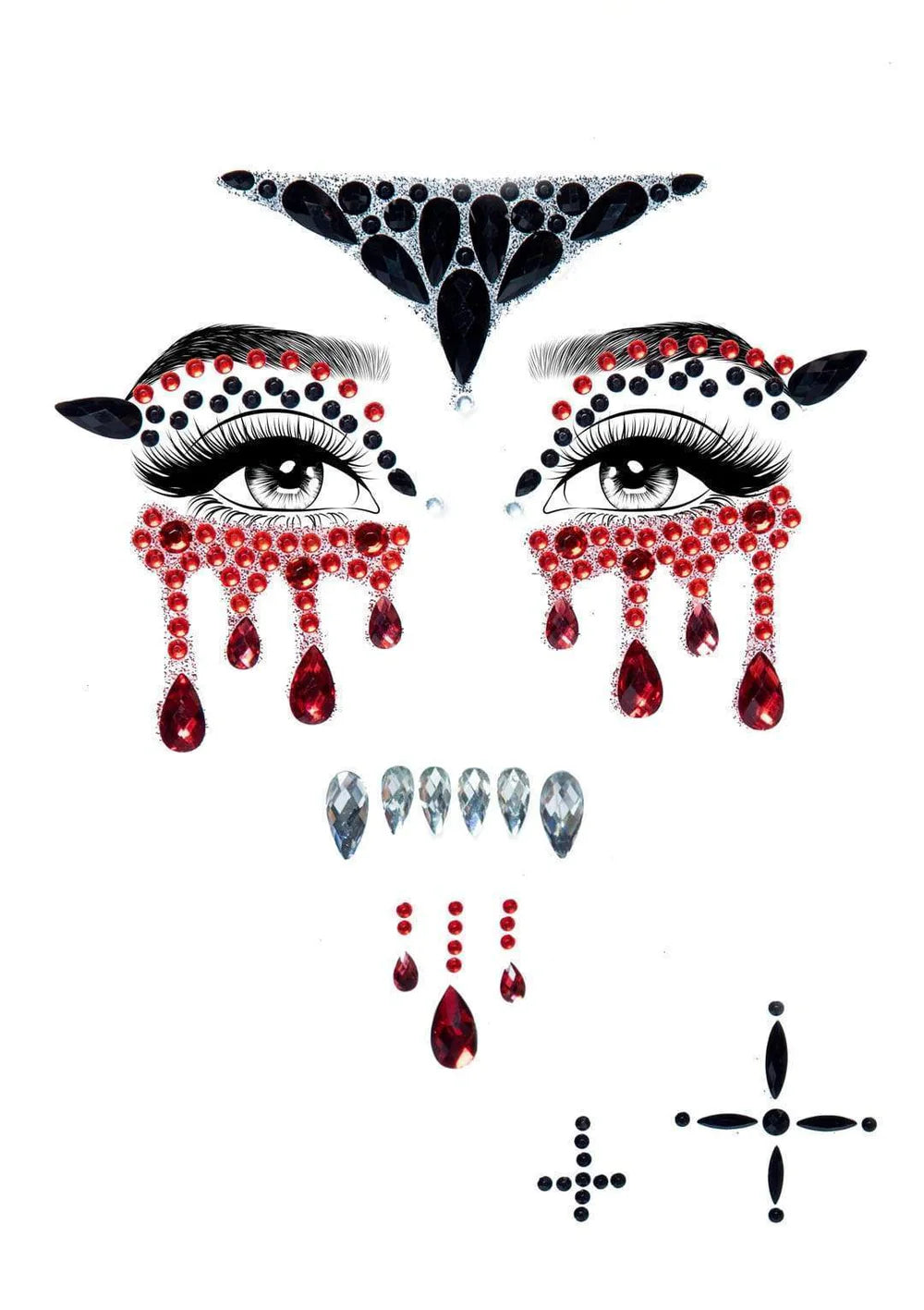 Vampire Rhinestone Stick-On Jewels