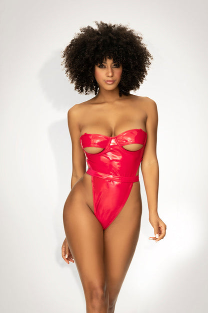 Abigail Wet Look Bodysuit