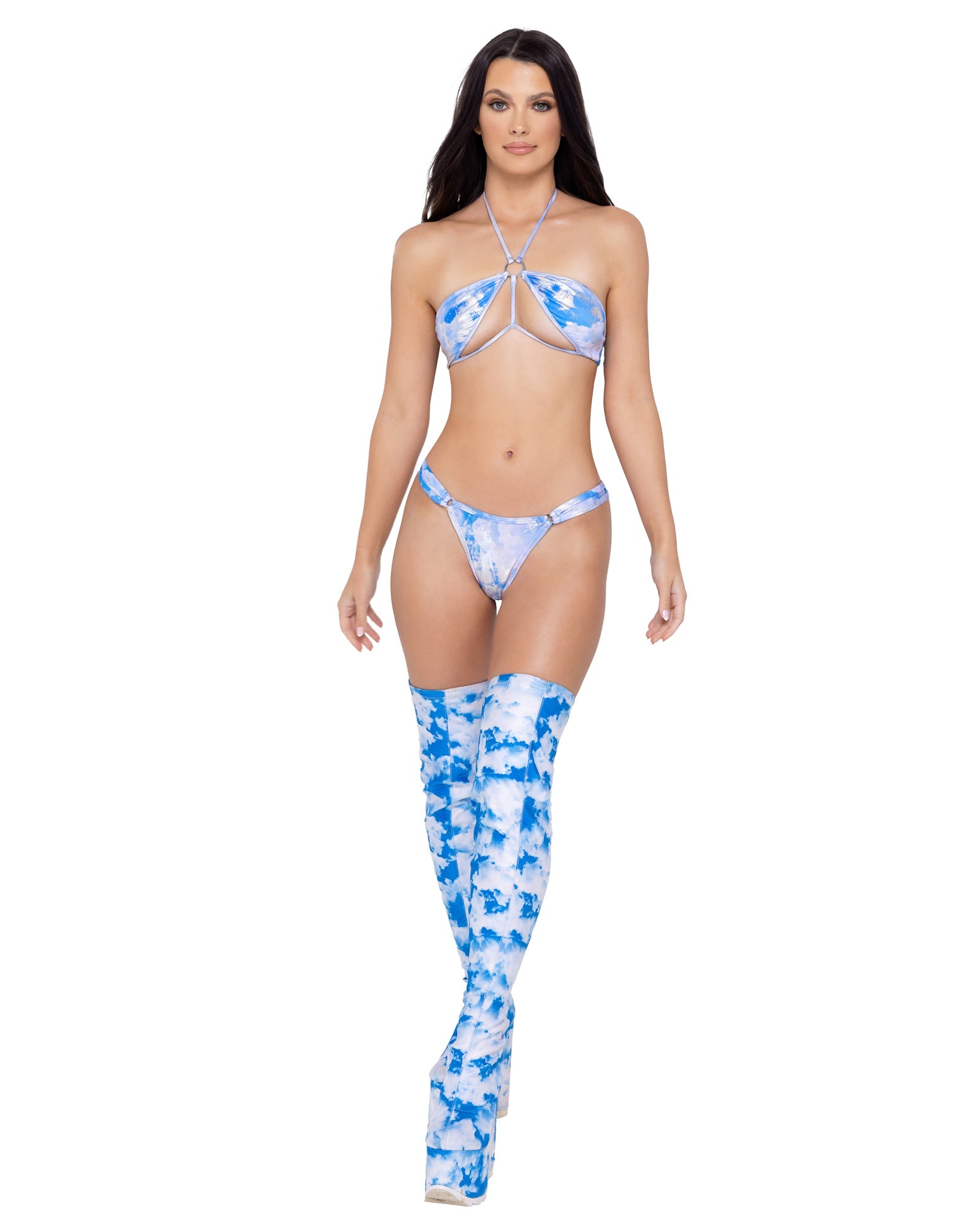 Cloud Print Thong Back - Bite Me Chic