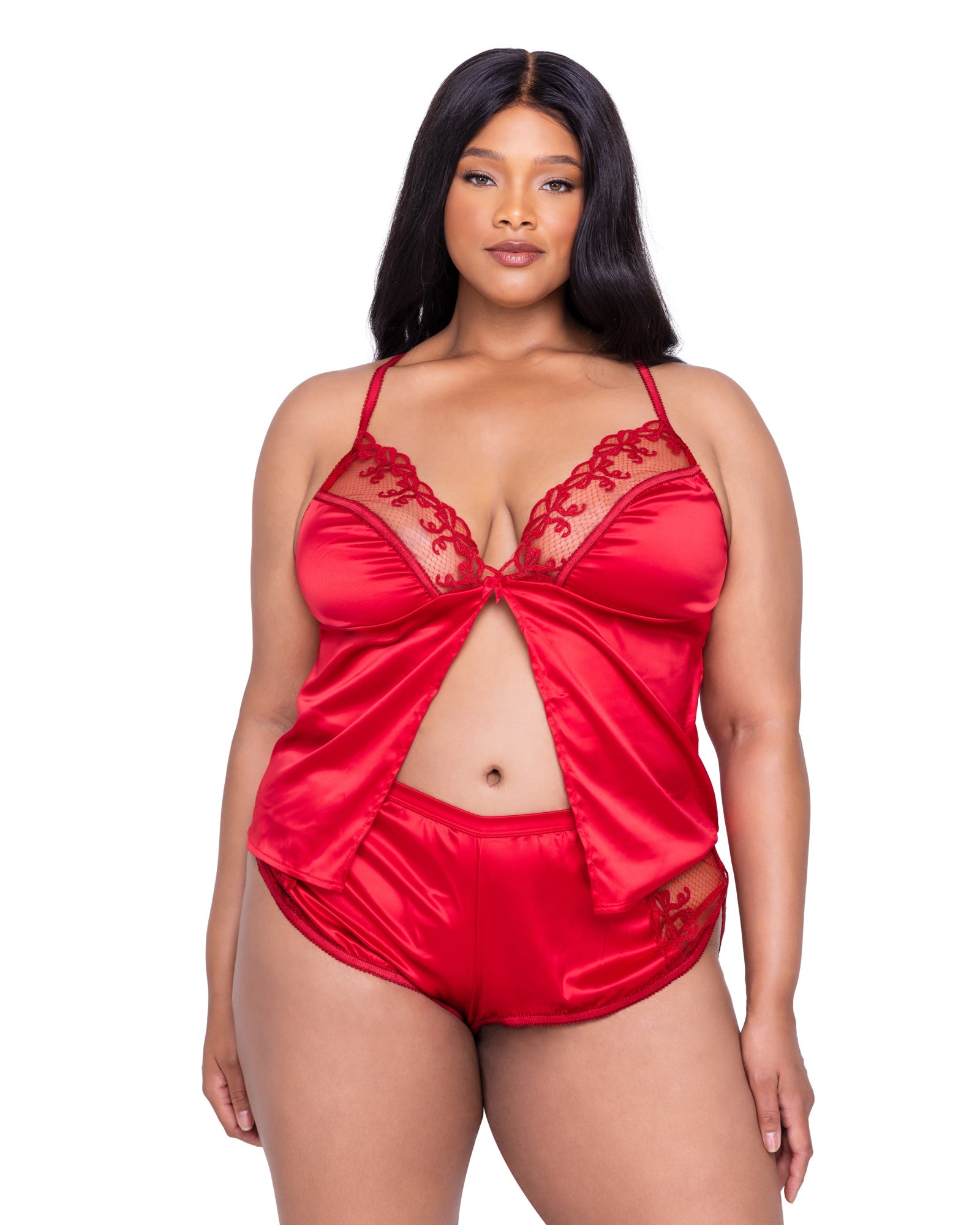 Rouge Bow 2-Piece Camisole Lounge Set - Bite Me Chic